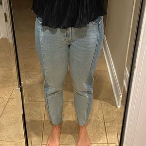 Abercrombie Mom Jean - Two Toned Denim - High Rise